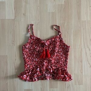 Red Strappy Top NWT